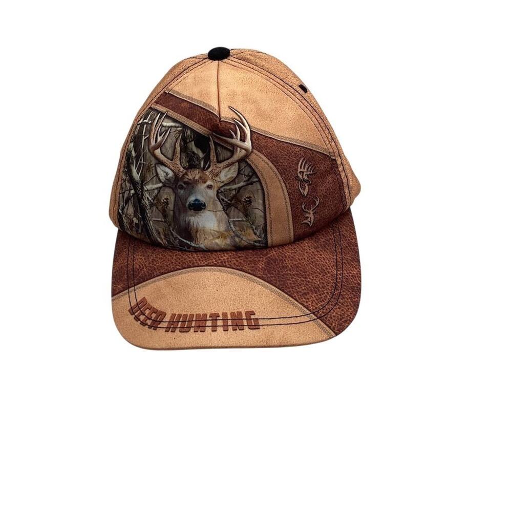 Hats Talk Men's Brown‎ 3D Deer Hunting Cap Adjustable One Size
